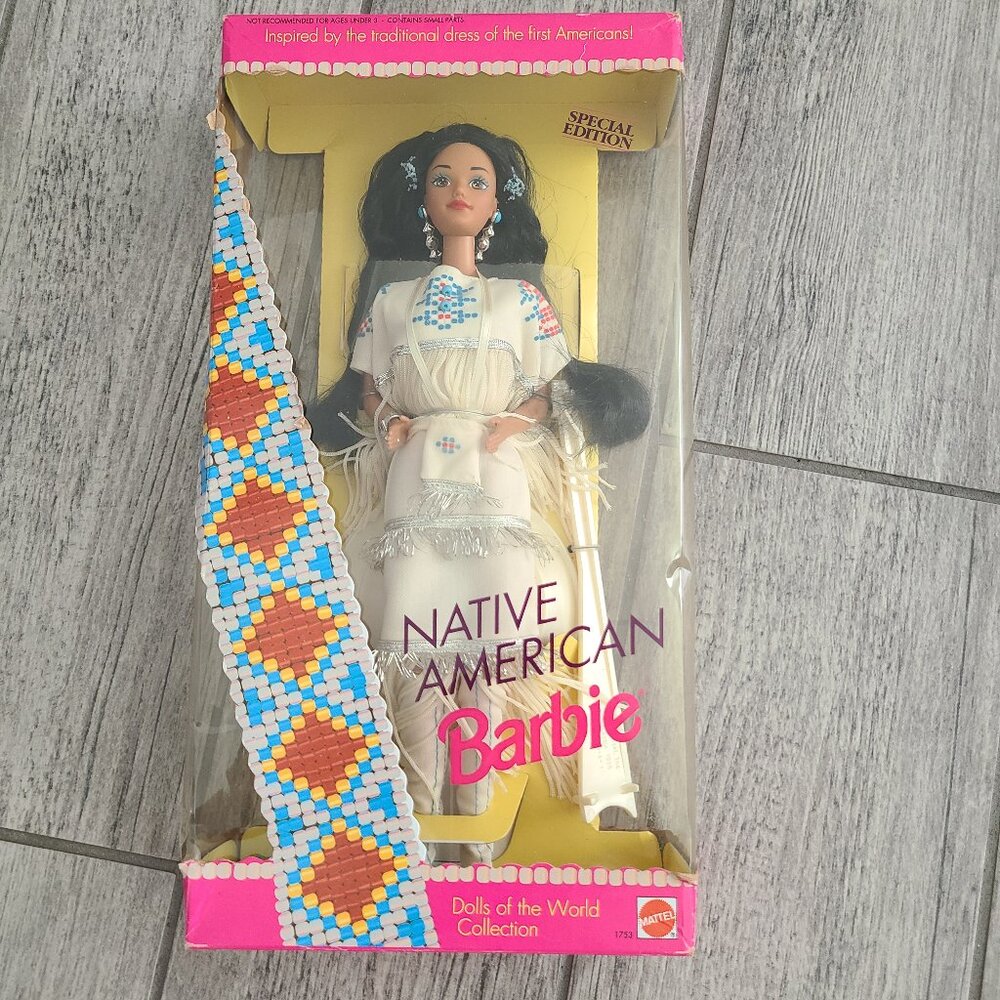 Vintage 1992 Native American Barbie Dolls of the World Collection